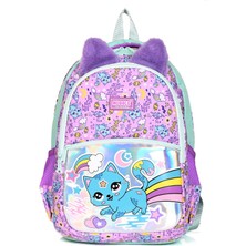Muggle MU 7372 Sweet Cat Okul Sırt Çantası 3'lü Set Mor