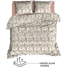 Elart Fitted Nevresim Takımı Ranfors Tek Kişilik 3 Parça Flores Pudra