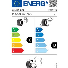Kumho 235/60 R16 100V Crugen Hp71 Suv Yaz Lastiği ( Üretim Yılı: 2024 )