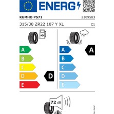Kumho 315/30 R22 110Y Xl Ecsta Ps71 Suv Yaz Lastiği ( Üretim Yılı: 2023 )