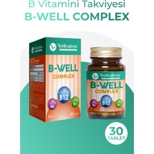 Wellvalens B-Well Complex – B12, B6 ve B1 Vitamin Desteği | 30 Tablet