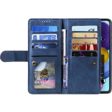 Colorful Shop Samsung Galaxy Flip Pu Deri Kickstand Cüzdan 9 Kart Yuvaları Için Flip Case (Yurt Dışından)