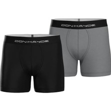 Don Kayde Premium Micro Modal Erkek Boxer – Siyah & Antrasit | Don-Kayde