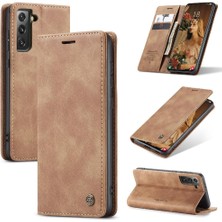 Colorful Shop Samsung Galaxy S21 Vintage Pu Deri Cüzdan Manyetik Flip Case (Yurt Dışından)