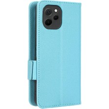 Colorful Shop Huawei Nova Y61 Manyetik Pu Deri Kart Yuvaları Tutucu Cüzdan Yan (Yurt Dışından)