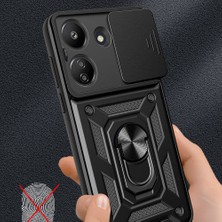 Kip GSM Xiaomi Redmi 13C Kılıf Kamera Korumalı Yüzüklü Tank Armour Sürgülü Kılıf