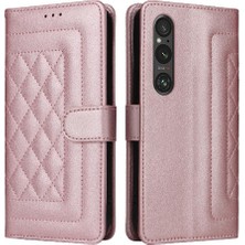 Colorful Shop Sony Xperia 1 V Için Flip Case Deri Kılıf Kapak Çevirin Cüzdan Basit (Yurt Dışından)