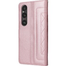 Colorful Shop Sony Xperia 1 V Için Flip Case Deri Kılıf Kapak Çevirin Cüzdan Basit (Yurt Dışından)