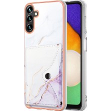 Colorful Shop Samsung Galaxy A14 5g Yumuşak Tpu Tampon Mermer Ince Cüzdan Kartı (Yurt Dışından)