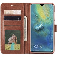 Colorful Shop Huawei Mate 20 Için Kart Yuvaları Cüzdan Tutucu ile Buzağı Doku Flip (Yurt Dışından)