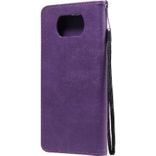 Colorful Shop Kart Yuvası ile Xiaomi Poco X3 Nfc Için Flip Case Yüksek Kalite Deri Telefon (Yurt Dışından)