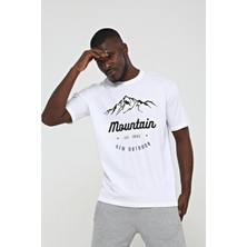 New Outdoor Montain T-Shirt Beyaz