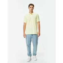 Koton Slim Fit Tişört Polo Yaka Kısa Kollu Pamuklu - Koton - 4SAM10278MK - Sarı - Xl