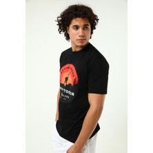 New Outdoor Wildlife T-Shirt Siyah