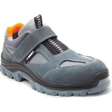 Emex M1020 S1 Süet Iş Ayakkabısı Gri-Oranj 37