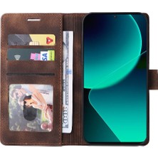 Colorful Shop Xiaomi 13T Deri Kılıf Için Flip Case Darbeye Basit Iş Cüzdan (Yurt Dışından)