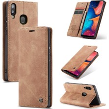 Colorful Shop Samsung Galaxy A20 Için Flip CASE/A30/M10S Flip Folio Kitap Vintage Pu Kılıf (Yurt Dışından)