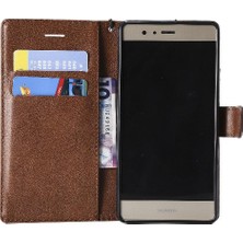 Colorful Shop Huawei P9 Lite Için Flip Case Yüksek Kaliteli Deri Iş Cüzdan Telefon (Yurt Dışından)