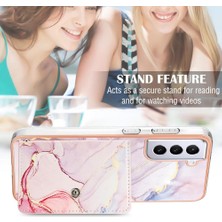 Colorful Shop Samsung Galaxy S21 Fe 5g Mermer Kart Yuvaları Yumuşak Tpu Tampon Ince (Yurt Dışından)