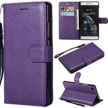 Colorful Shop Kart Yuvası Klasik ile Huawei P8 Iş Cüzdan Telefon Kılıfı Için Flip Case (Yurt Dışından)