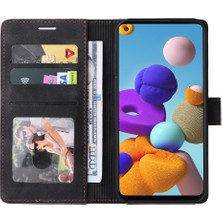 Colorful Shop Samsung Galaxy A21S Için Flip Case Cüzdan Kapak Kapak Basit Iş Çantası (Yurt Dışından)