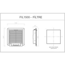 Quick FIL-1500 Pano Havalandırma Menfezi | 155X162 Mm. | Filtreli