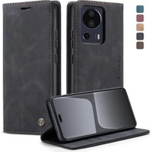 Mays Shop Xiaomi 13 Lite Için Flip Case Kılıf Kart Yuvası Kickstand Manyetik Kapatma Pu (Yurt Dışından)