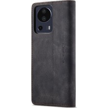 Mays Shop Xiaomi 13 Lite Için Flip Case Kılıf Kart Yuvası Kickstand Manyetik Kapatma Pu (Yurt Dışından)