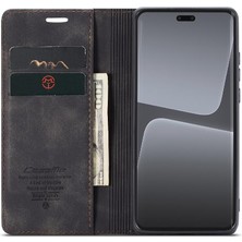 Mays Shop Xiaomi 13 Lite Için Flip Case Kılıf Kart Yuvası Kickstand Manyetik Kapatma Pu (Yurt Dışından)