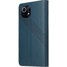 Mays Shop Xiaomi 11 Kickstand Üç Kart Yuvaları Premium Deri 4 Için Flip Case (Yurt Dışından)