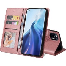 Mays Shop Xiaomi 11 Kickstand Üç Kart Yuvaları Premium Deri 4 Için Flip Case (Yurt Dışından)