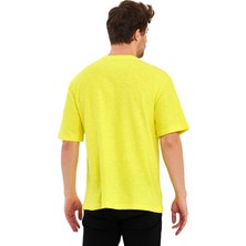 Adams Jakarlı Kumaş Bisiklet Yaka Kısa Kol Oversize Erkek T-Shirt