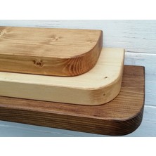 Yggdrasil Home Decor Dekoratif Doğal Ahşap  2’Li Takım 195x15x4 cm (Gizli Aparatlı Raf)