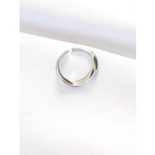 Style Of Carmen Yassı Silver Renk Ayarlanabilir Yüzük