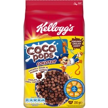 Kellogg's Coco Pops Çokotop Çikolatalı Buğday ve Mısır Gevreği 200 Gr, Lif, Demir ve 6 Vitamin içerir