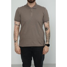 Jsco Hscstore Erkek Polo Yakalı Vizon T-Shirt- 8420