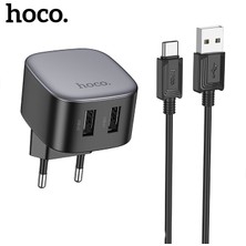 Hoco CS31A 2xusb + Type-C To USB Kablo Hızlı Şarj Adaptör Seti