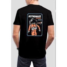 T-35 Astronot Akademi Baskılı Siyah Unisex T-Shirt C479