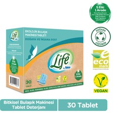 Life by Fakir Bitkisel Vegan Bulaşık Makinesi Tablet Deterjanı 30'lu