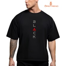 Ors Trend Black Baskılı Oversize Tişört
