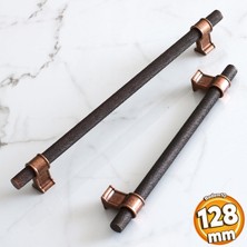 Badem10 Hisar Antik Bakır Metal Kulp 128 Mm-12.8 cm Mobilya Çekmece Mutfak Dolabı Dolap Kulpları