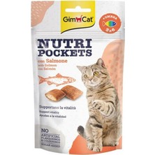 Gimcat Nutripockets Kedi Ödülü Kedi Somon Balıklı Omega 3_6 60gr
