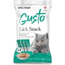 Spectrum Gusto Ton Balıklı ve Somonlu Sıvı Kedi Ödül Maması 4X15 gr