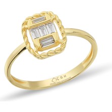 Baget Taşlı Altın Yüzük YZKKCGK032