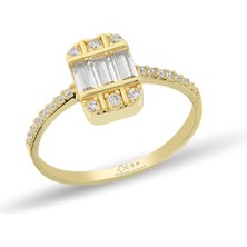 Baget Taşlı Altın Yüzük YZKKCGK040