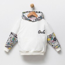 Overdo Overdo Kız Çocuk Yazı Baskılı Kapüşonlu 2ip Sweatshirt