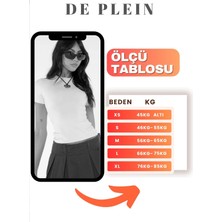 De Plein Verona Siyah Bisiklet Yaka Basic Kısa Kollu Esnek Kadın T-Shirt