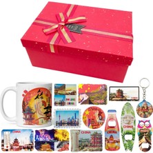 Dünyadan Hediyeler Çin Hediye Kutusu 10 Parça Kupa Magnet Anahtarlık Kutu