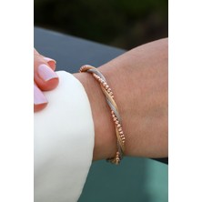 Aydın Kuyumculuk 14 Ayar Altın,toplu Sargılı Üçrenk Bileklik AGBLK595