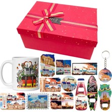 Dünyadan Hediyeler Almanya Hediye Kutusu 10 Parça Kupa Magnet Anahtarlık Kutu